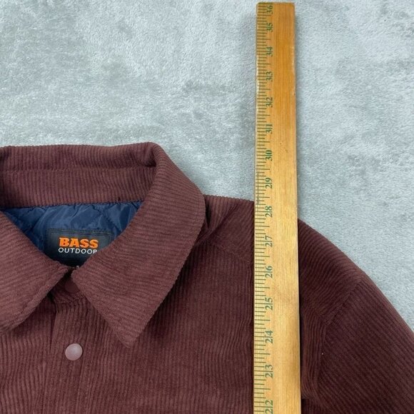 Bass Outdoor Corduroy Worker Shirt Rum Raisin Mens Small Shacket a1695 - Picture 7 of 10